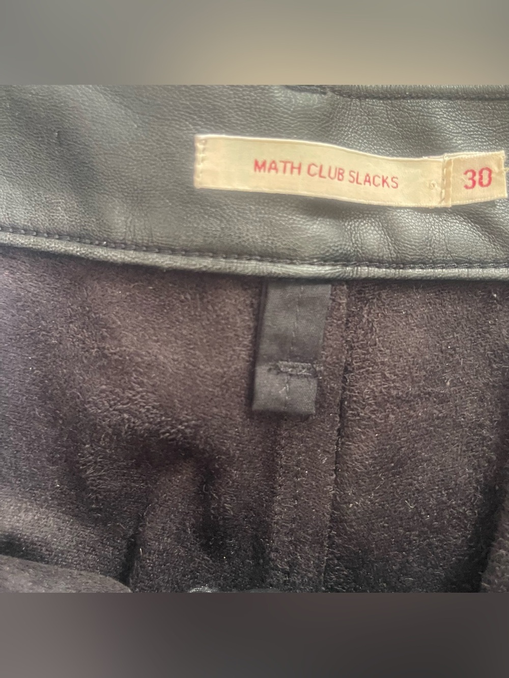 Black Faux Leather Trouser Pants - Picture 7 of 9